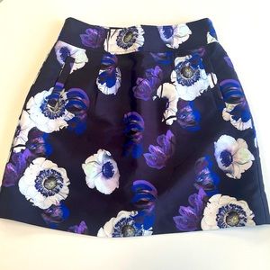 NWT - J Crew Floral A-Line Skirt